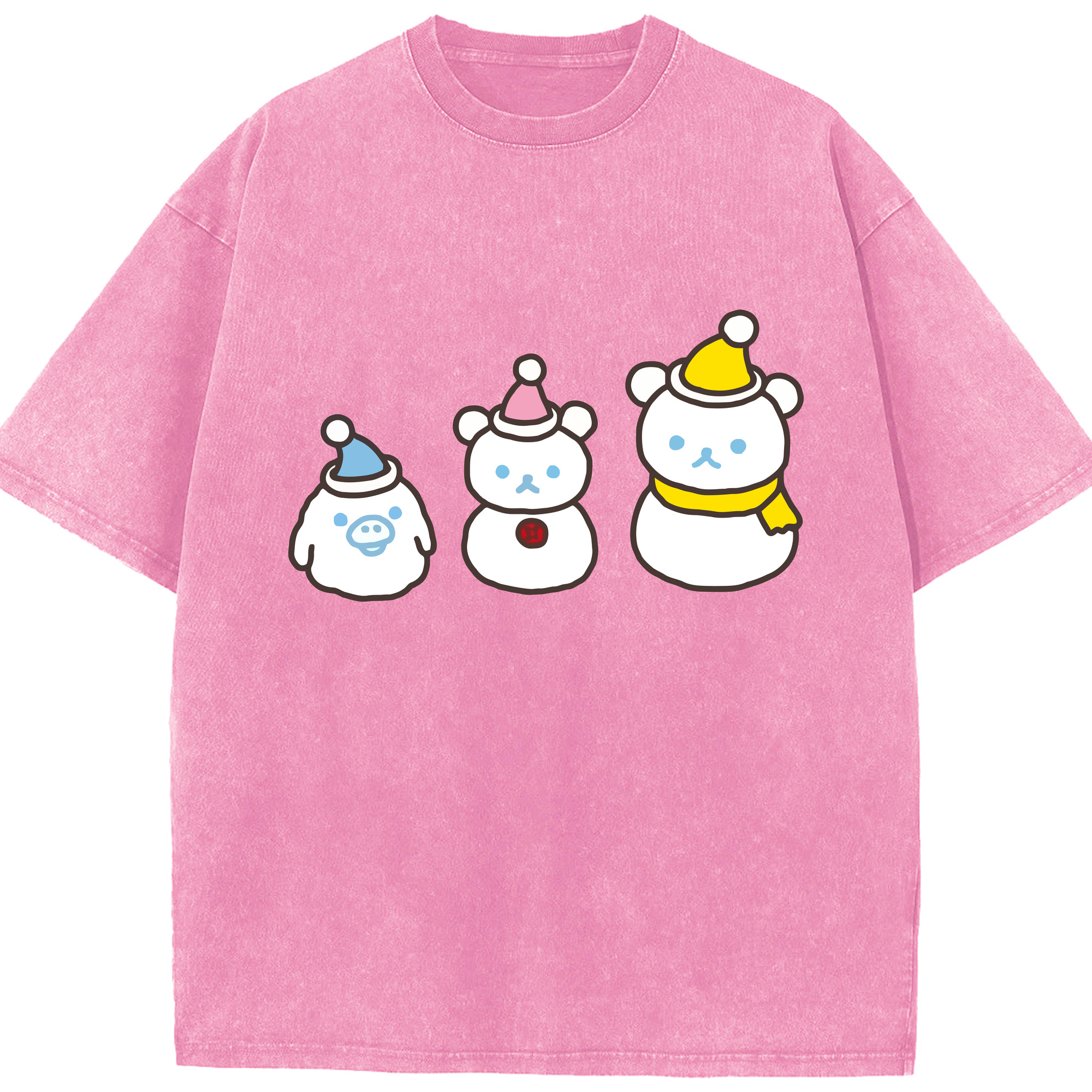 （画像用） リラックマ リラックマ キイロイトリ Rilakkuma Korilakkuma Kiiroitori 綿100% ヴィンテージ風 半袖Tシャツ（フロントプリント）